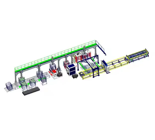 Średni kontener masowy IBC siatka Klatka ramka automatyczna linia produkcyjna,ramka stalowa IBC do zbiorników IBC