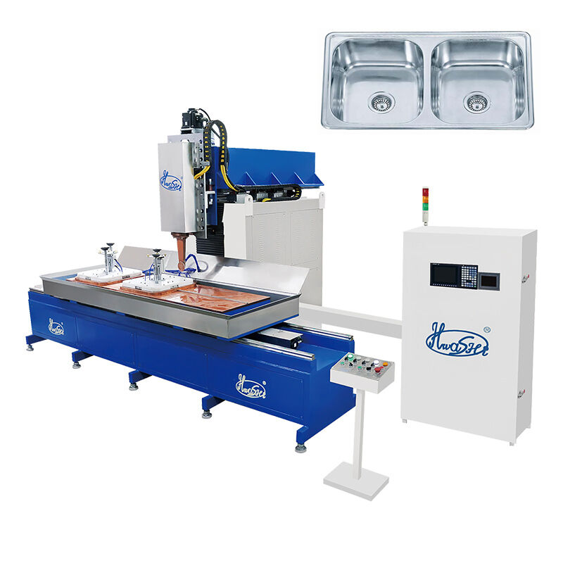 Hwashi Inox SS304 CNC 3 Axis Control Sink Seam Welding Machine z nominalną mocą 160kVA i certyfikatem CE/CCC/ISO